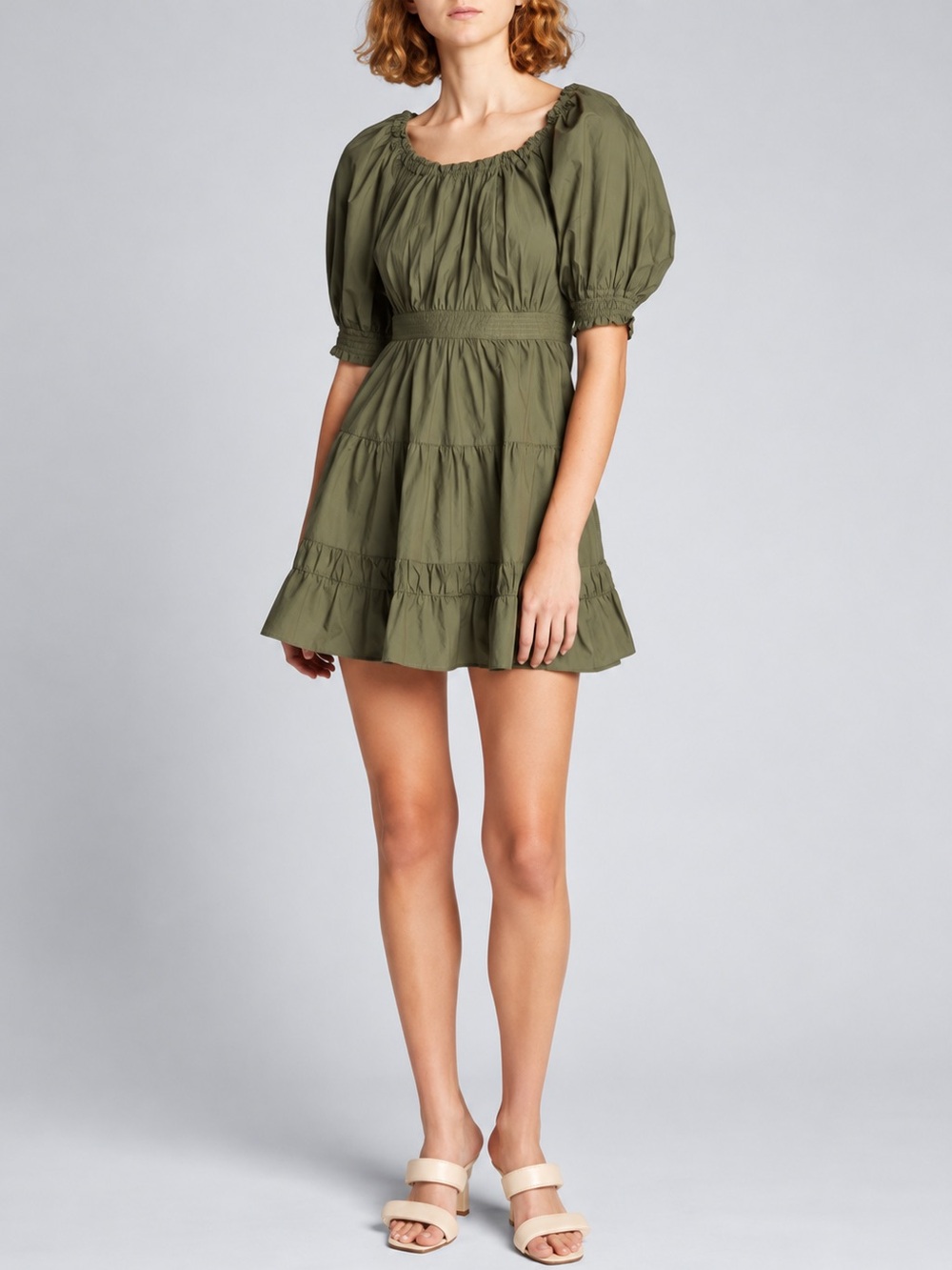 Ulla Johnson Celia Olive Green Boho Dress Size 4